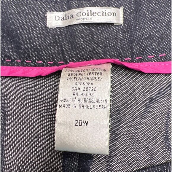 Dalia Collection Womens Black Dress Pants Size 20W Cotton & Polyester - Picture 3 of 4